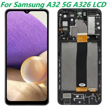 Originalus 6.5 Samsung Galaxy A32 5G A326 Su Rėmu Jutiklinis Ekranas skaitmeninis keitiklis Samsung A32 5G SM-A326B LCD Pakeitimo dalis
