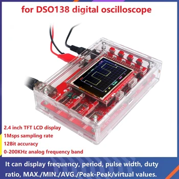 1Set Raudona 2,4 Colių TFT LCD Ekranas 1Msps ėminių Ėmimo dažnis Skaitmeninis PCB+Metalo Oscilloscope E-Mokymosi Rinkinys
