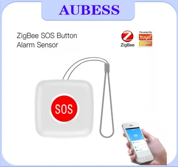 Aubess Tuya ZigBee SOS Mygtukas Automatinės Signalizacijos Vyresnio amžiaus Vaikams Signalizacijos skubi Pagalba Perjungti Tuya Smart Gyvenimo App Nuotolinio Valdymo