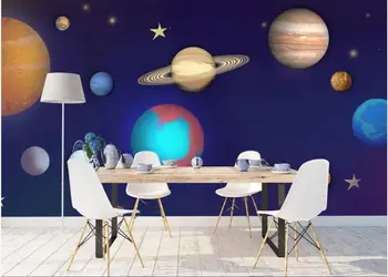 custom freskos foto tapetai, 3d Europos animacinių filmų erdvės visatos asteroidas vaikų kambario Tapetai sienos į ritinius